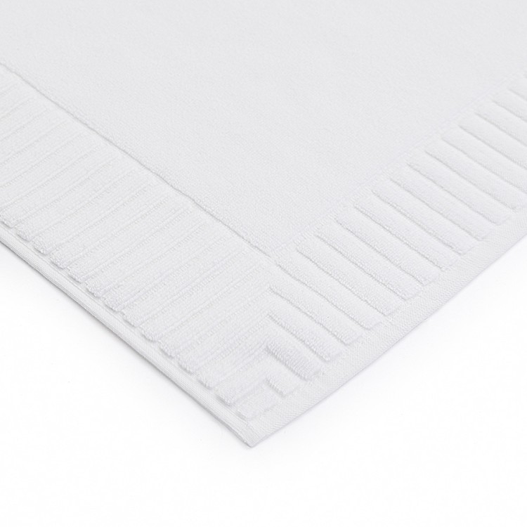 Коврик для ванной с фактурным бортиком белого цвета из коллекции essential, 50х80 см (80169)