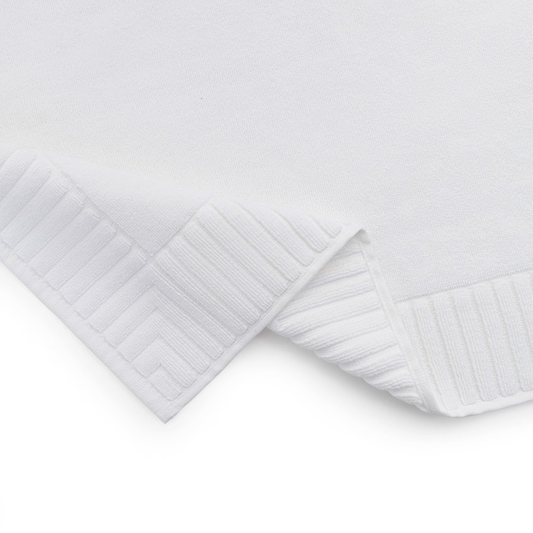 Коврик для ванной с фактурным бортиком белого цвета из коллекции essential, 50х80 см (80169)