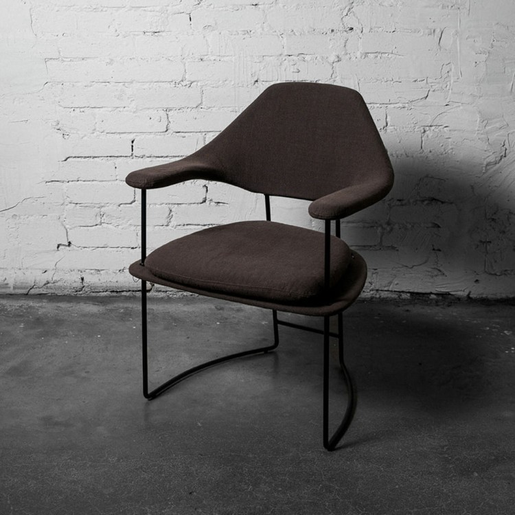Полукресло MA01/MB/A760-5A, металл, текстиль, Matt black/brown, MARMO Полукресло MA01/MB/A760-5A, металл, текстиль, Matt black/brown, MARMO