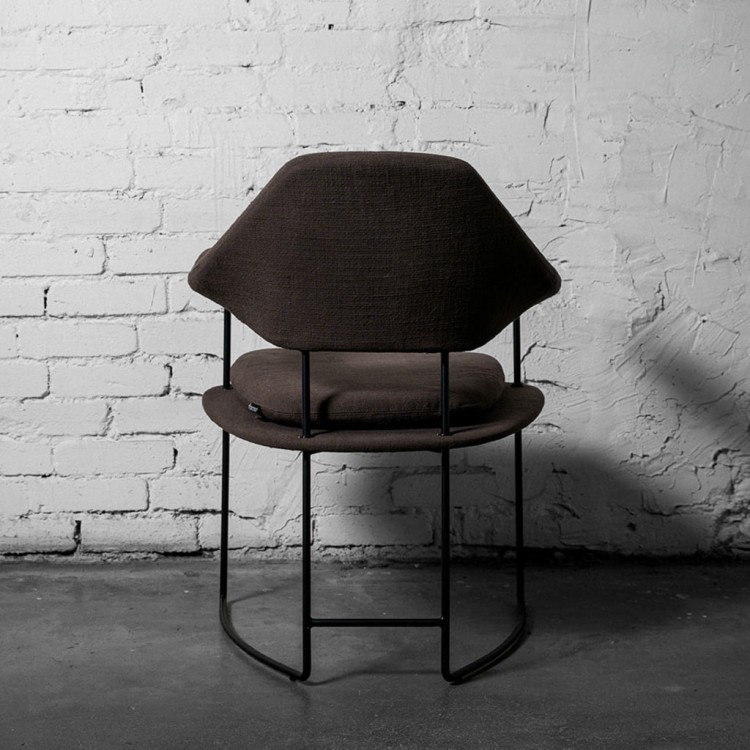 Полукресло MA01/MB/A760-5A, металл, текстиль, Matt black/brown, MARMO Полукресло MA01/MB/A760-5A, металл, текстиль, Matt black/brown, MARMO