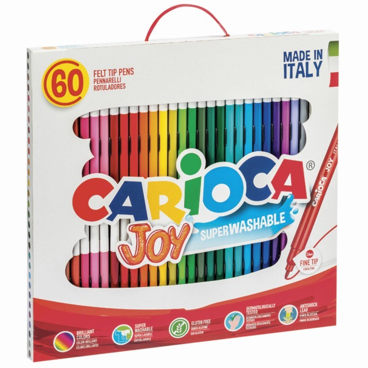 Фломастеры суперсмываемые Carioca Joy 30 цветов 60 шт 41015/151912 (1) (66530)