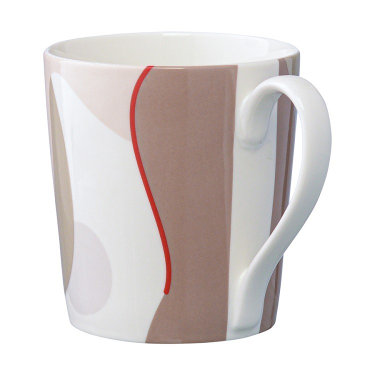 Кружка бежевого цвета с авторским принтом из коллекции freak fruit, 350мл (73576)