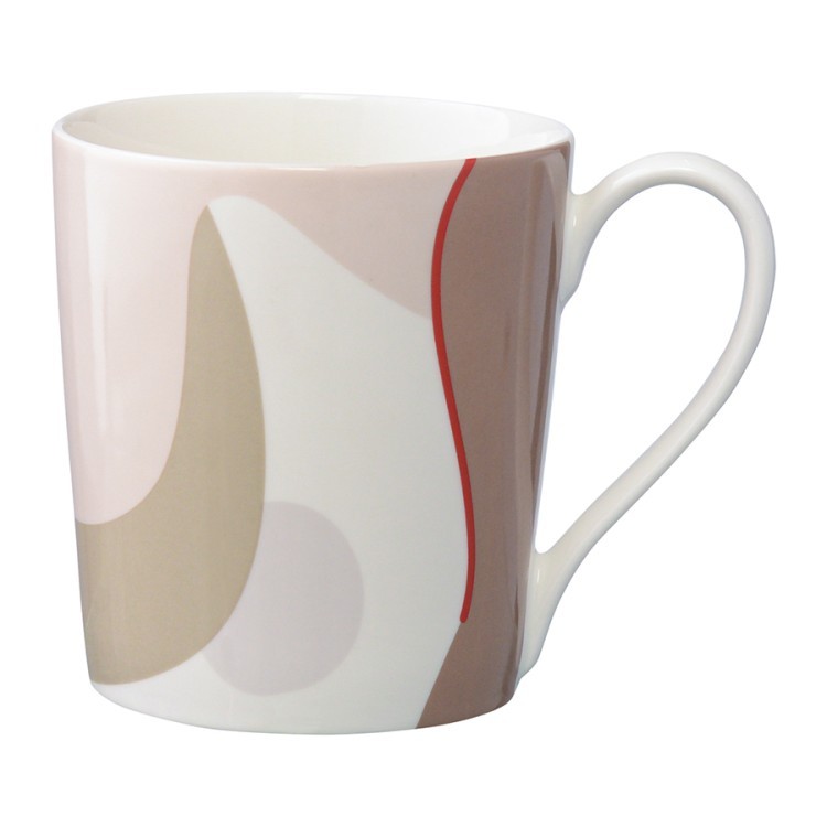 Кружка бежевого цвета с авторским принтом из коллекции freak fruit, 350мл (73576)