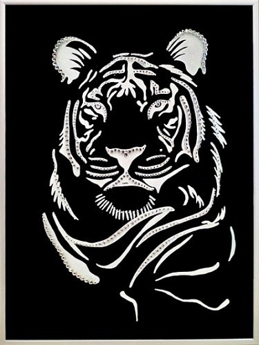 Картина Символ года Тигр с кристаллами Swarovski (2379)