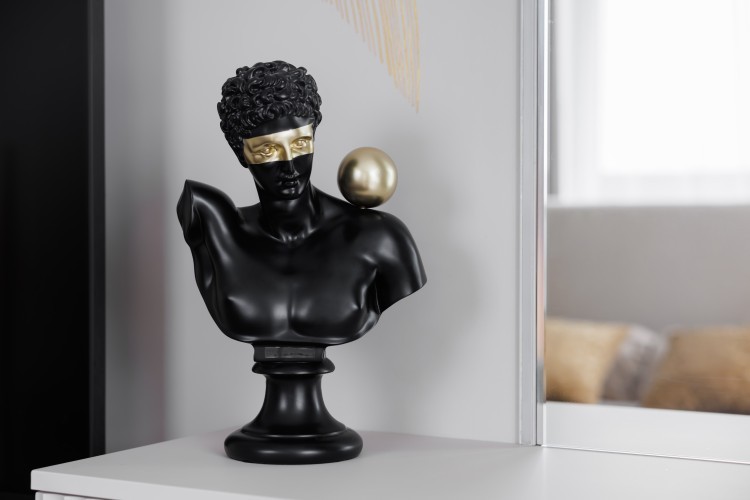 Статуэтка "Античный бюст" мужской черн. 24*14*h.35см (TT-00006375)
