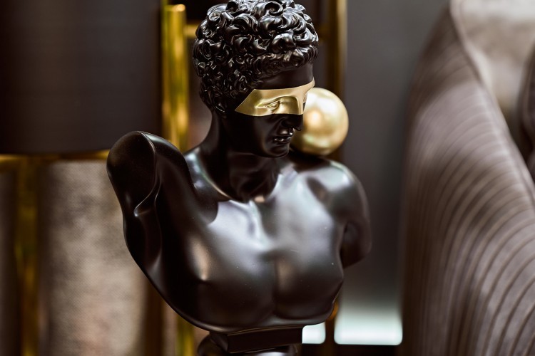 Статуэтка "Античный бюст" мужской черн. 24*14*h.35см (TT-00006375)