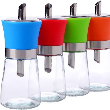 Сахарницы с дозатором 160мл нерж/стекл/пласт LR (31012)