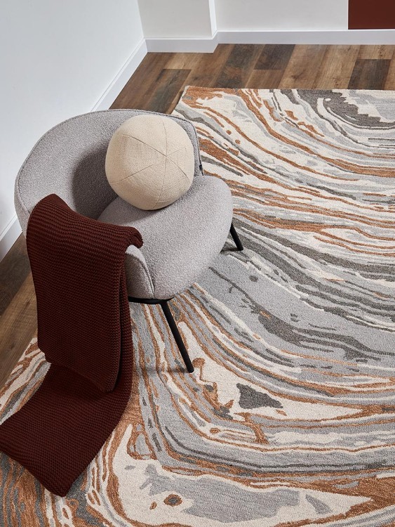 Плед из хлопка жемчужной вязки коричневого цвета из коллекции essential, 130х180 см (79034)