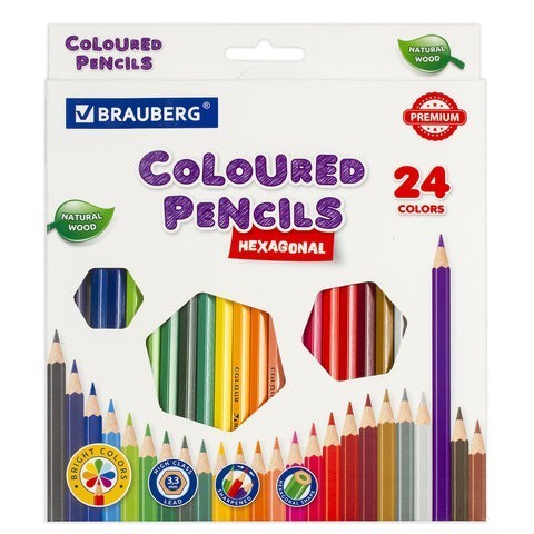 Карандаши цветные 24 цвета 3,3 мм 181658 (2) (86088)