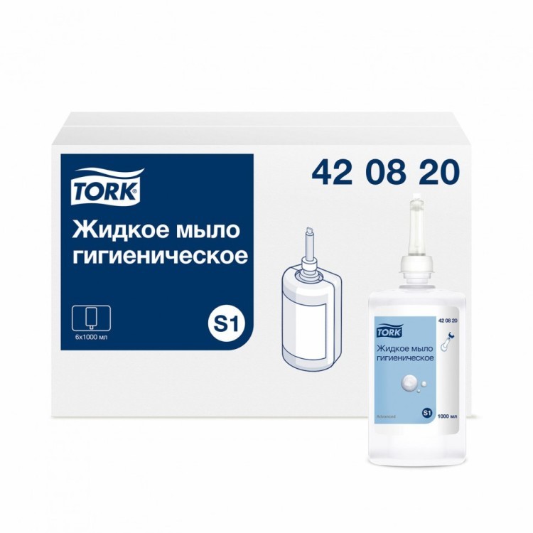 Картридж с жидким мылом одноразовый TORK Сист S1 Advanced 1 л 420820 608892 (1) (95738)