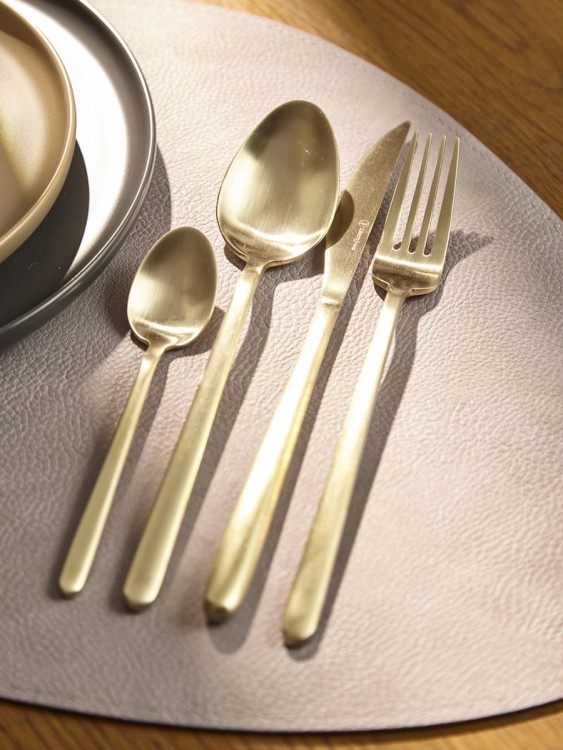 Набор столовых приборов pure, золотистые матовые, 24 пред. (79992)