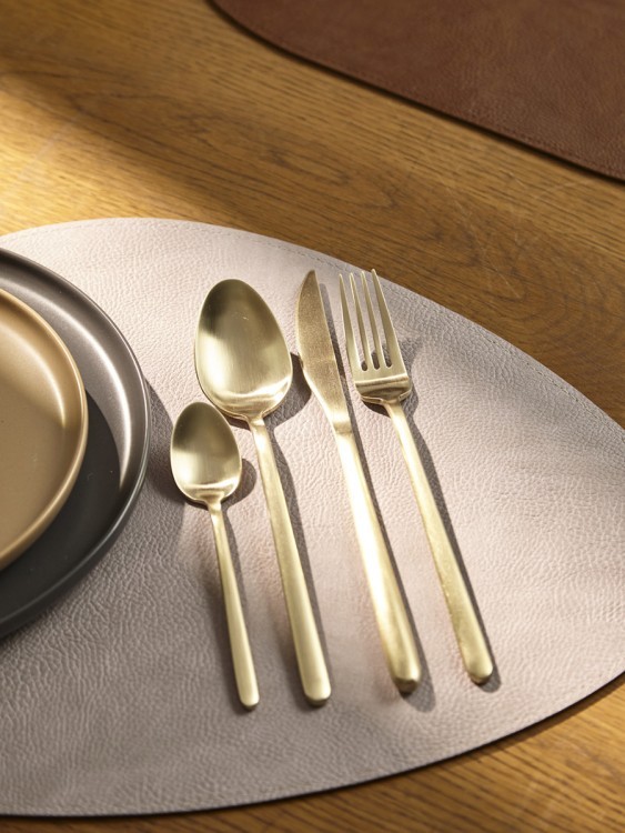 Набор столовых приборов pure, золотистые матовые, 24 пред. (79992)