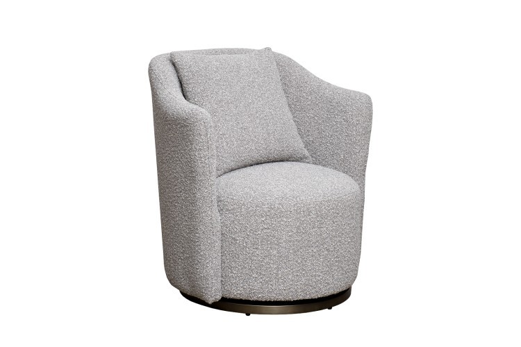 Кресло Verona вращающееся, букле серый Orso-SER/бронза 70*77*80см (TT-00016876)