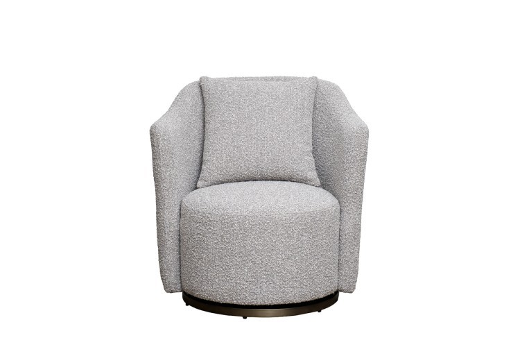 Кресло Verona вращающееся, букле серый Orso-SER/бронза 70*77*80см (TT-00016876)