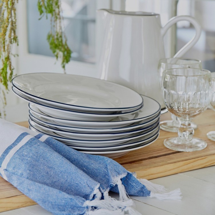 Тарелка ATP151-BLU(ATP151-00721C), 15 см, керамика, white, blue, Costa Nova