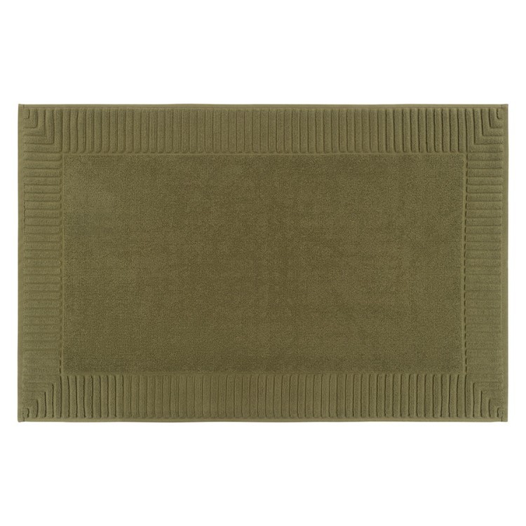 Коврик для ванной с фактурным бортиком оливкового цвета из коллекции essential, 50х80 см (80170)