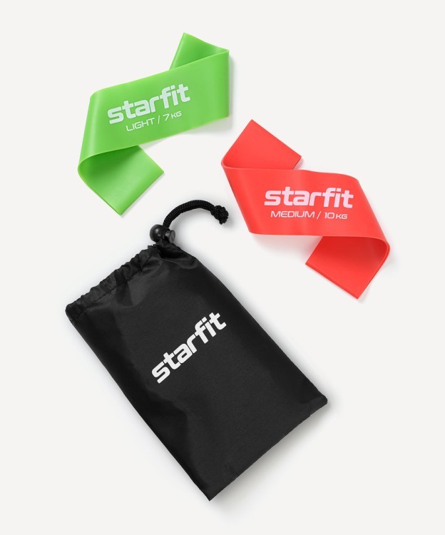 Мини-эспандеры Starfit ES-206, малиновый/лаймовый, 2 шт (2103998)
