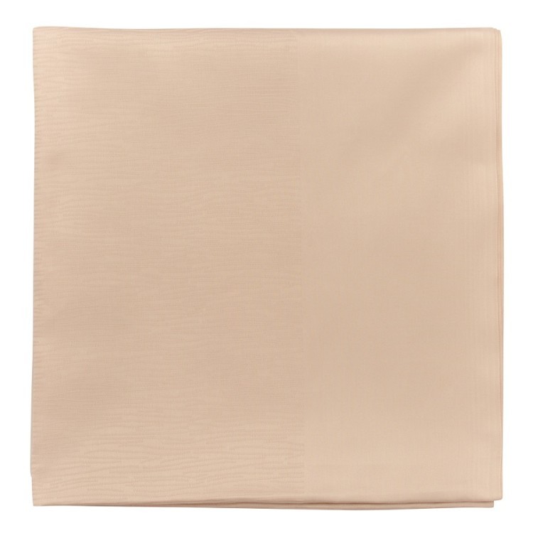 Скатерть жаккардовая бежевого цвета из хлопка с вышивкой из коллекции essential, 180х180 см (72165)