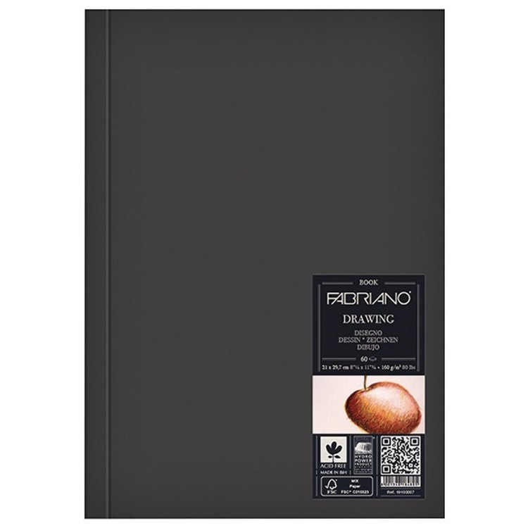 Скетчбук А4 Fabriano Drawingbook 60 листов, 160 г/м2, мелкое зерно 19100007 (65012)