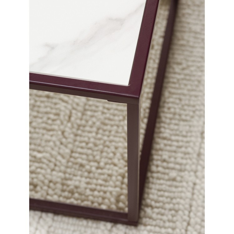 Столик журнальный mayen, 110х50х37 см, белый/сливовый (76061)