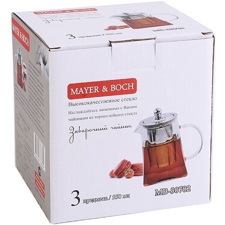 Чайник заварочный 550мл стекло Mayer&Boch (30702) Чайник заварочный 550мл стекло Mayer&Boch (30702)