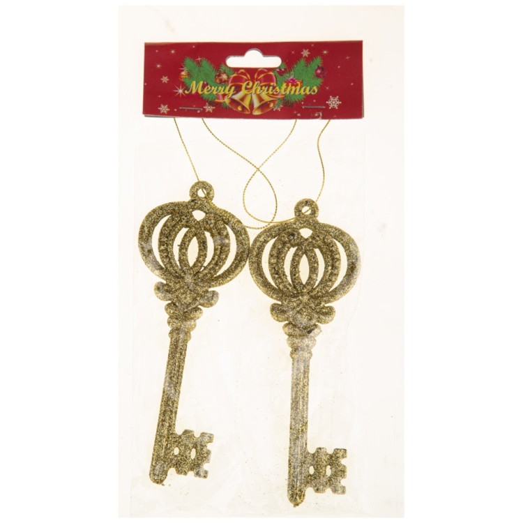 Набор декоративных подвесок из 2 шт. "ключи" коллекция "red&gold"6*16 см Lefard (858-158)