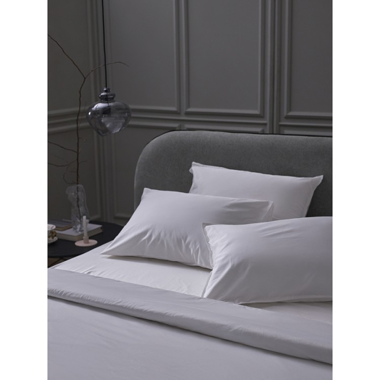 Набор наволочек из плотного сатина белого цвета из коллекции essential, 70х70 см (77134)