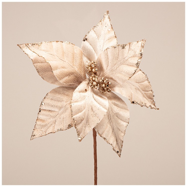Цветок искусственный "пуансетия" 20*40 см. Lefard (226-1035)