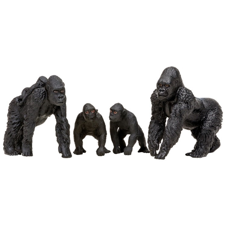 Набор фигурок животных серии "Мир диких животных": Семья горилл, 4 предмета (MM201-003)