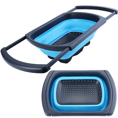 Дуршлаг с выдвиж. ручками, СИНИЙ.MB (31488-2)