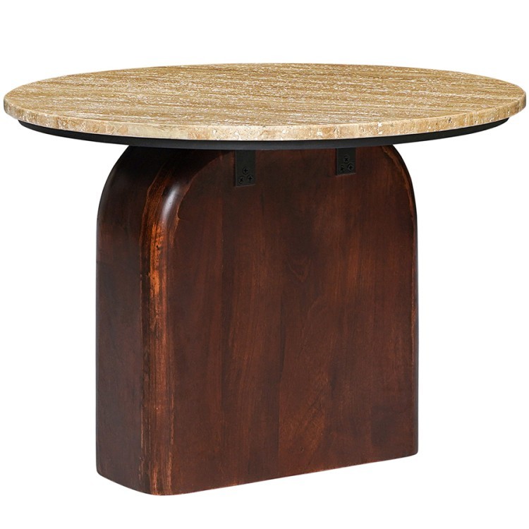 Столик приставной torhill, D60 см, бежевый/орех (76328)