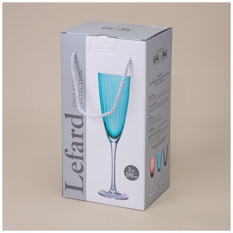 Набор бокалов для шампанского из 2 шт "mirage" grey 290 мл Lefard (693-017)