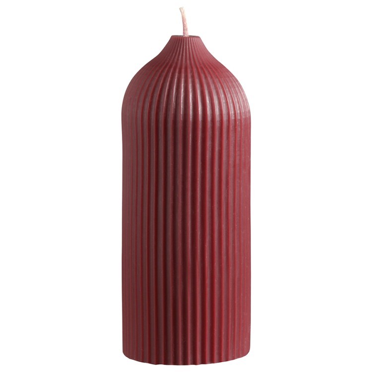 Свеча декоративная бордового цвета из коллекции edge, 16,5см (73753)
