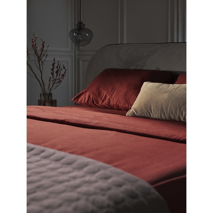 Набор наволочек изо льна и хлопка цвета копченой паприки из коллекции essential, 70х70 см (77149)