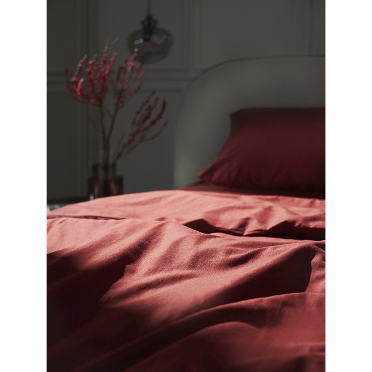 Набор наволочек изо льна и хлопка цвета копченой паприки из коллекции essential, 70х70 см (77149)