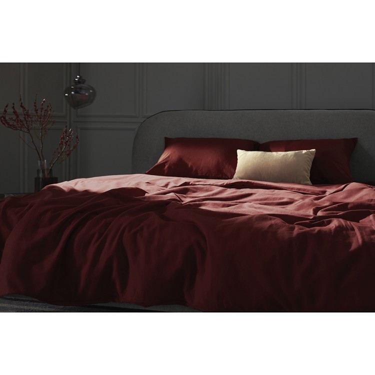 Набор наволочек изо льна и хлопка цвета копченой паприки из коллекции essential, 70х70 см (77149)