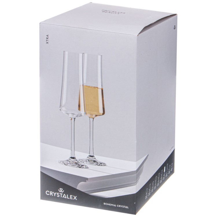 Набор бокалов для шампанского из 4 шт. "xtra" 210 мл Crystalex (674-903)