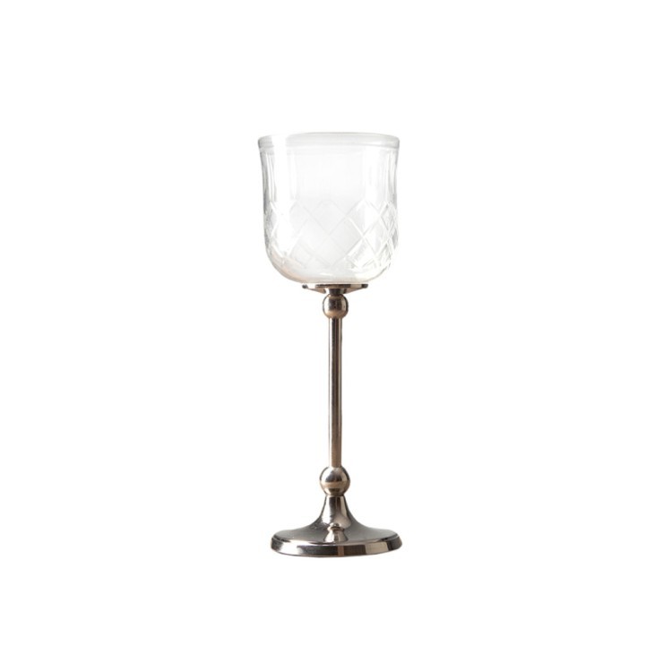 Подсвечник RO-10791/DCWN, металл, стекло, chrom/clear, ROOMERS FURNITURE Подсвечник RO-10791/DCWN, металл, стекло, chrom/clear, ROOMERS FURNITURE
