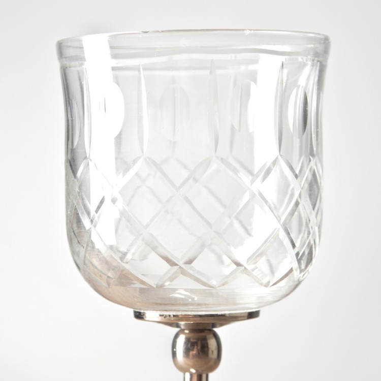 Подсвечник RO-10791/DCWN, металл, стекло, chrom/clear, ROOMERS FURNITURE Подсвечник RO-10791/DCWN, металл, стекло, chrom/clear, ROOMERS FURNITURE