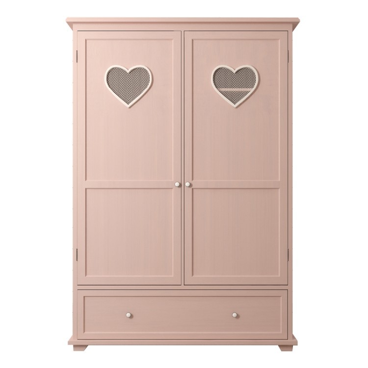 Шкаф двустворчатый Adelina в розовом цвете DM1027ETGR-ET