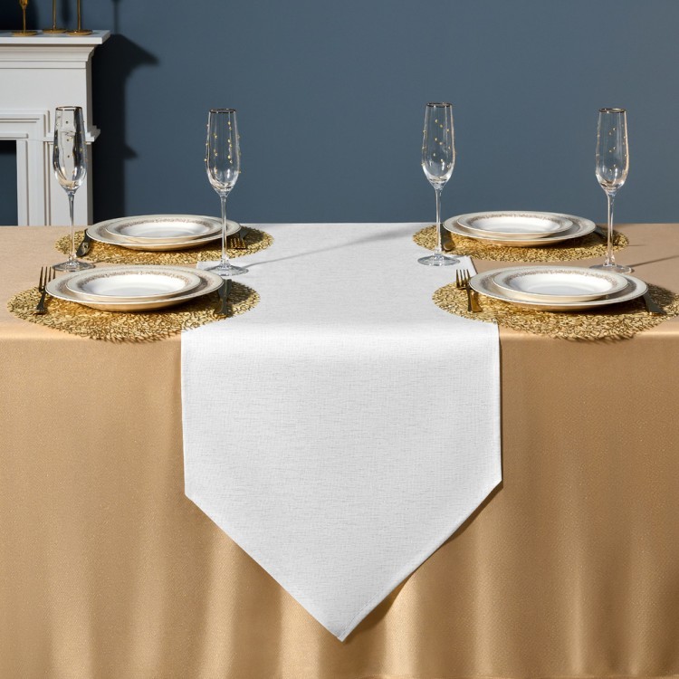 Дорожка на стол 45х220 cm  "феерия. серебро", цвет: белый, tm lefard, полиэстер 100% Lefard (986-004-31)