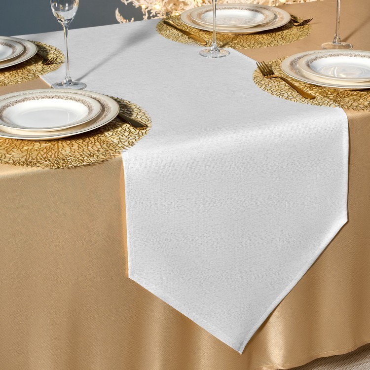 Дорожка на стол 45х220 cm  "феерия. серебро", цвет: белый, tm lefard, полиэстер 100% Lefard (986-004-31)