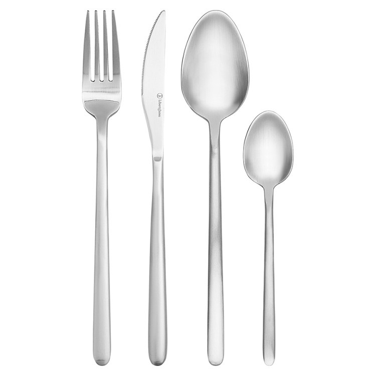 Набор столовых приборов pure, серебристые матовые, 24 пред. (79994)