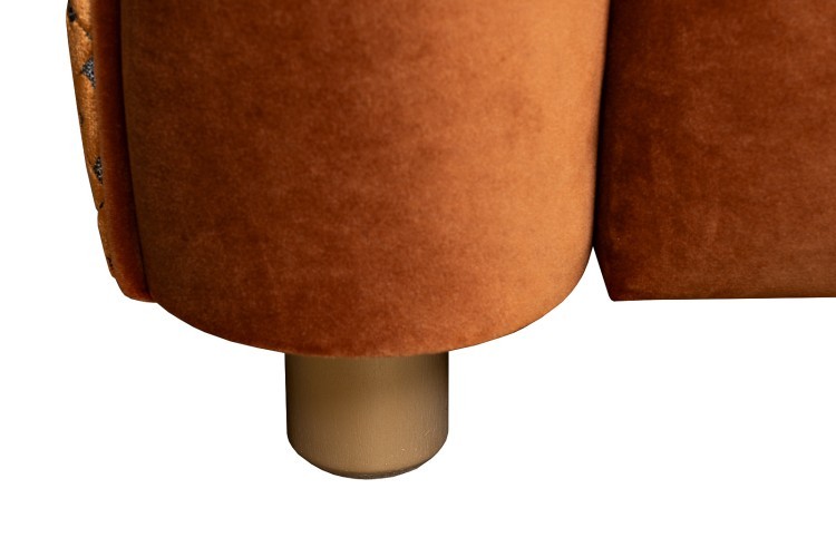 Диван Trevi 230М(К) трехм раскл с кантом оранж Pad32+Lattice ORANG 232*103*88см (TT-00016896)