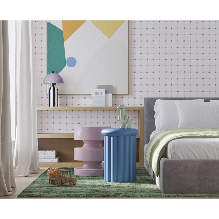 Столик приставной vivlend, D34 см, синий (76329)