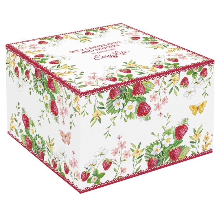 Набор чашек с блюдцем jardin des fraises, 120 мл, 2 шт. (80388)