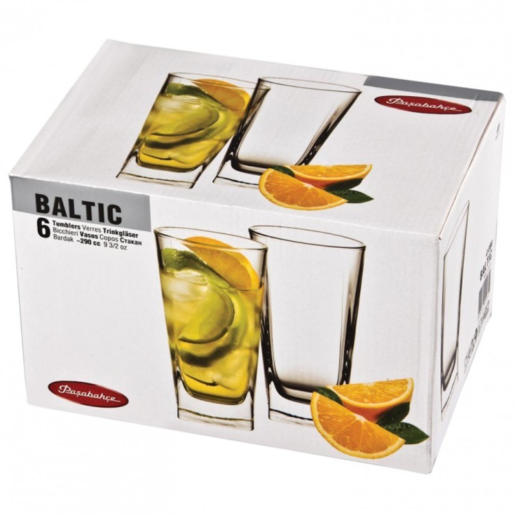 Набор стаканов 6 шт объем 290 мл высокие стекло Baltic PASABAHCE 41300 605203 (1) (94917)