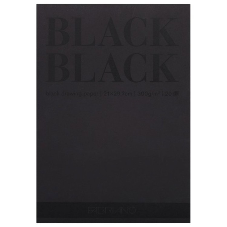 Скетчбук черный А4 Fabriano BlackBlack 20 листов, 300 г/м2, черная бумага 19100390 (65014)