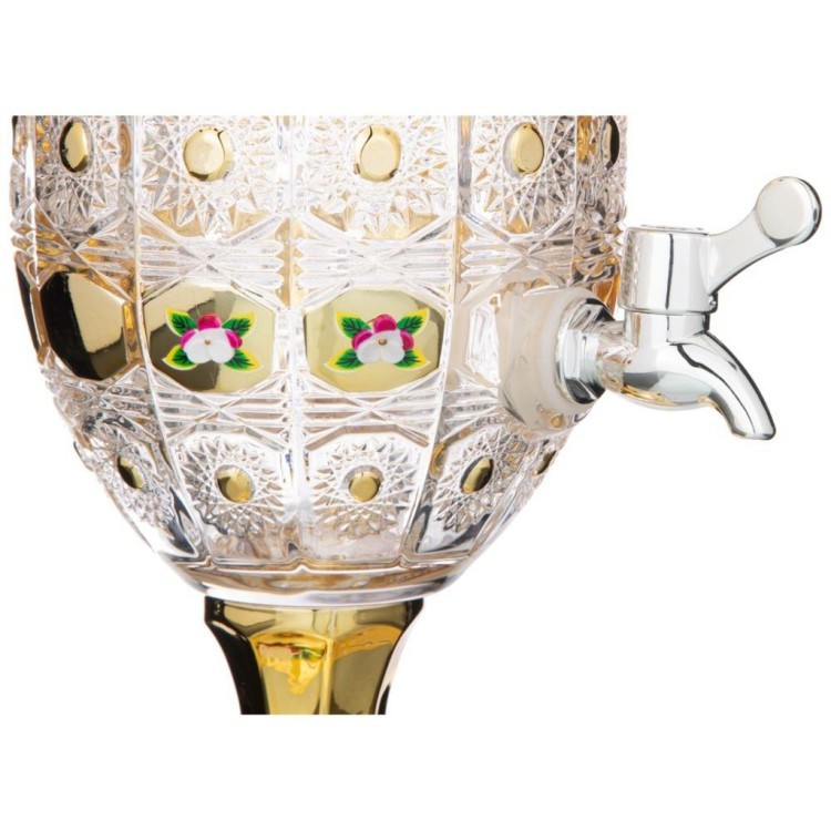 Диспенсер для напитков "лимонадница lefard gold glass" 2,6 л. 16*16 см. высота=44,5 см. Lefard (195-172)