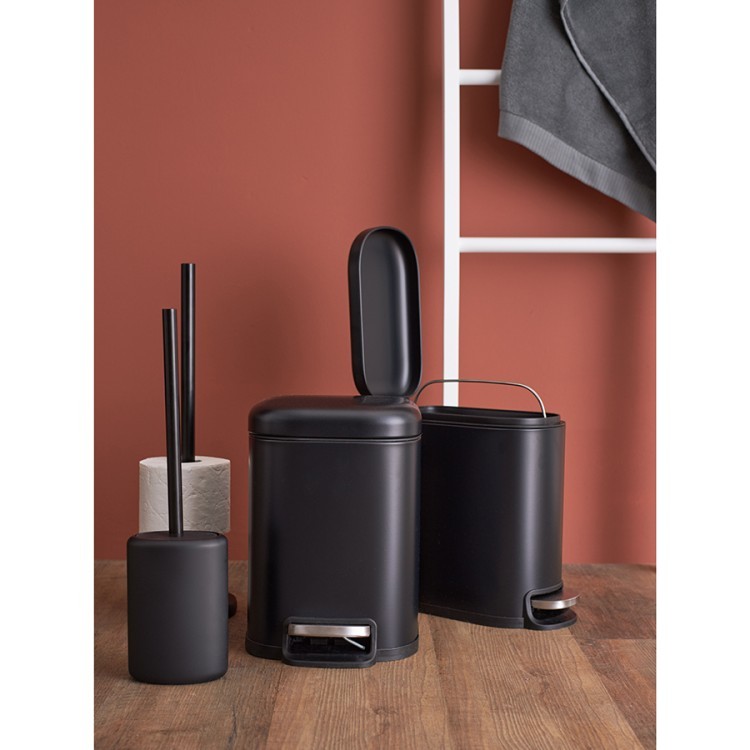 Ведро мусорное с педалью, графит, 6 л (78736)